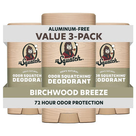 Dr. Squatch front packaging showing Birchwood Breeze scent and benefits