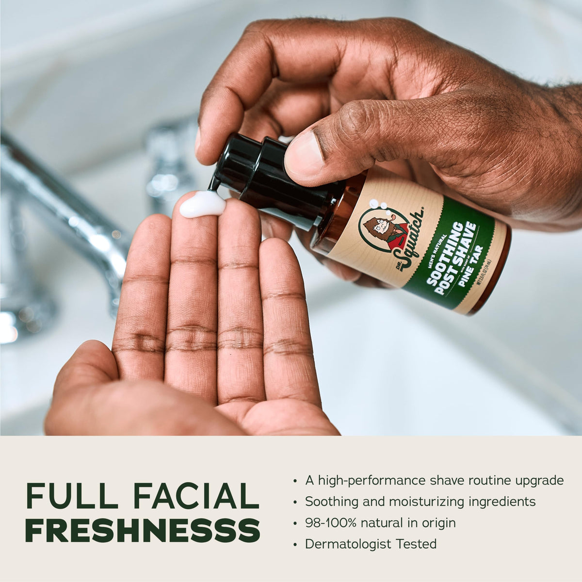 Dr. Squatch shave bundle staged in bathroom routine for convenient grooming