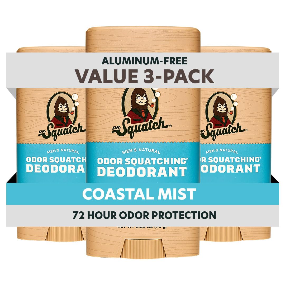 Dr. Squatch front packaging showing Coastal Mist and benefits