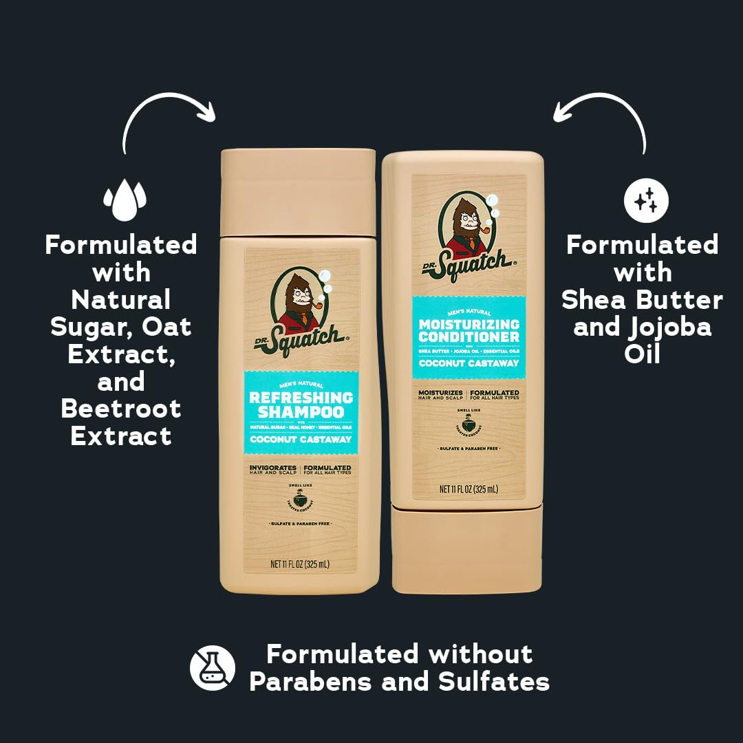 Dr. Squatch conditioner cream closeup highlighting creamy texture and hydration