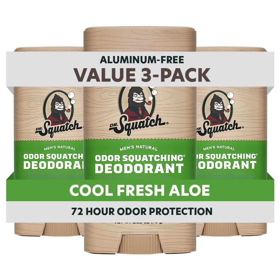 Dr. Squatch front packaging showing Cool Fresh Aloe scent and benefits