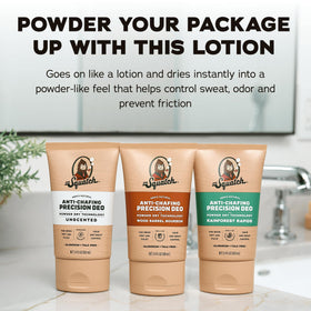 Applying Dr. Squatch underarm to reduce sweat and friction during active wear benefit