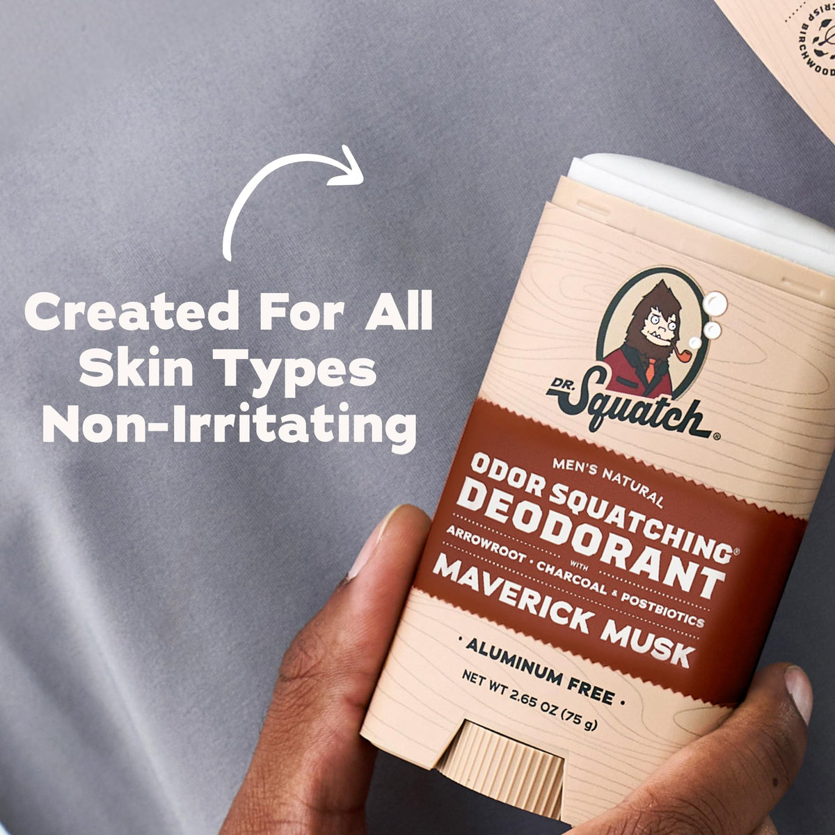 Dr. Squatch application underarm showing smooth, even coverage and fresh feeling