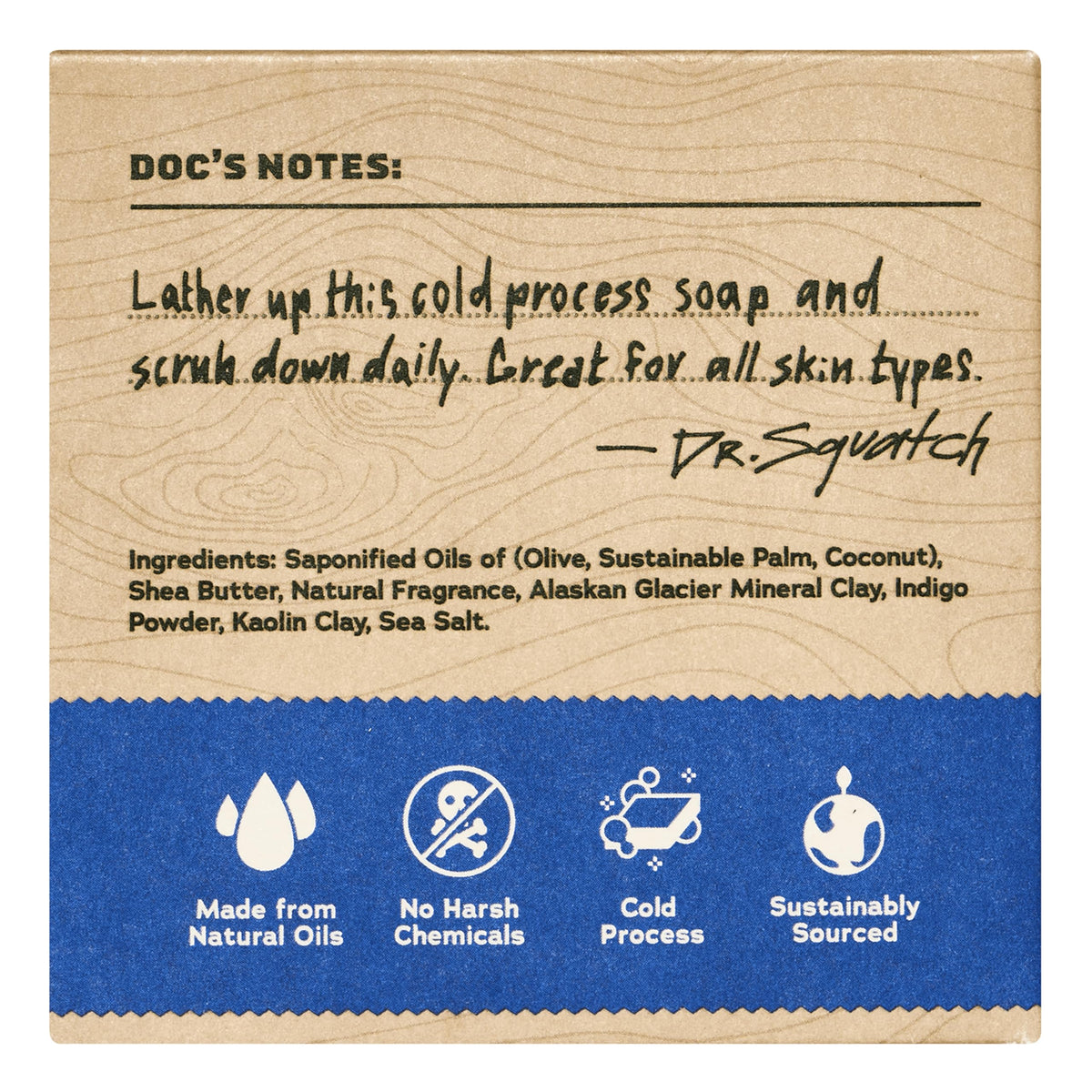 Dr. Squatch Fresh Falls close-up of bar texture highlighting natural oils