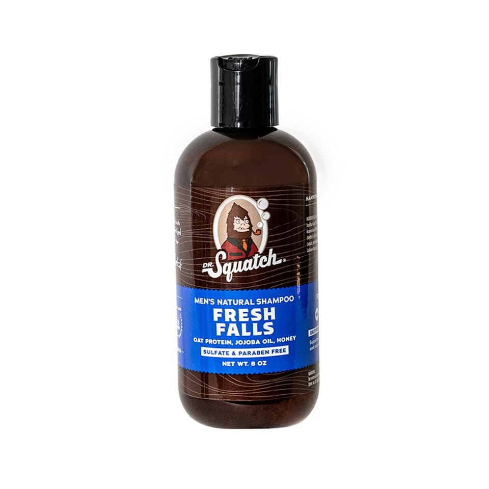 Dr. Squatch bottle front view showing label and usable pump benefit
