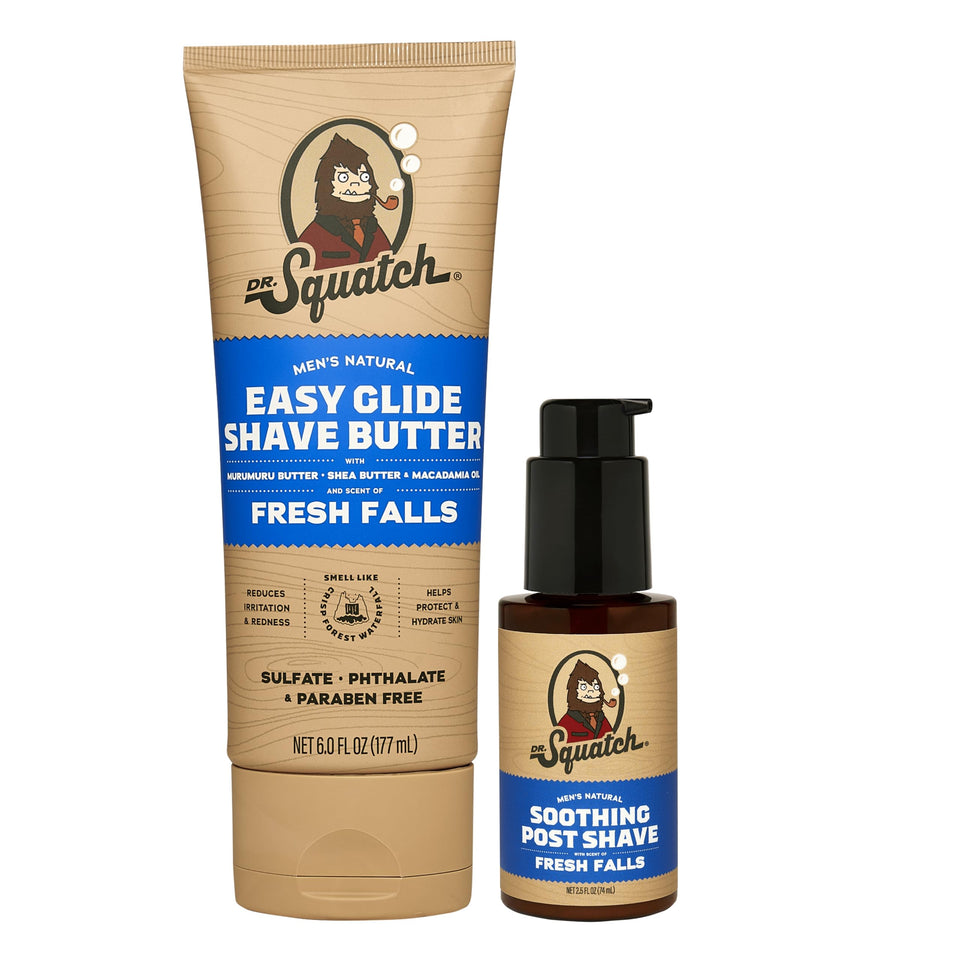 Dr. Squatch bundle front packaging showing both products and Fresh Falls scent