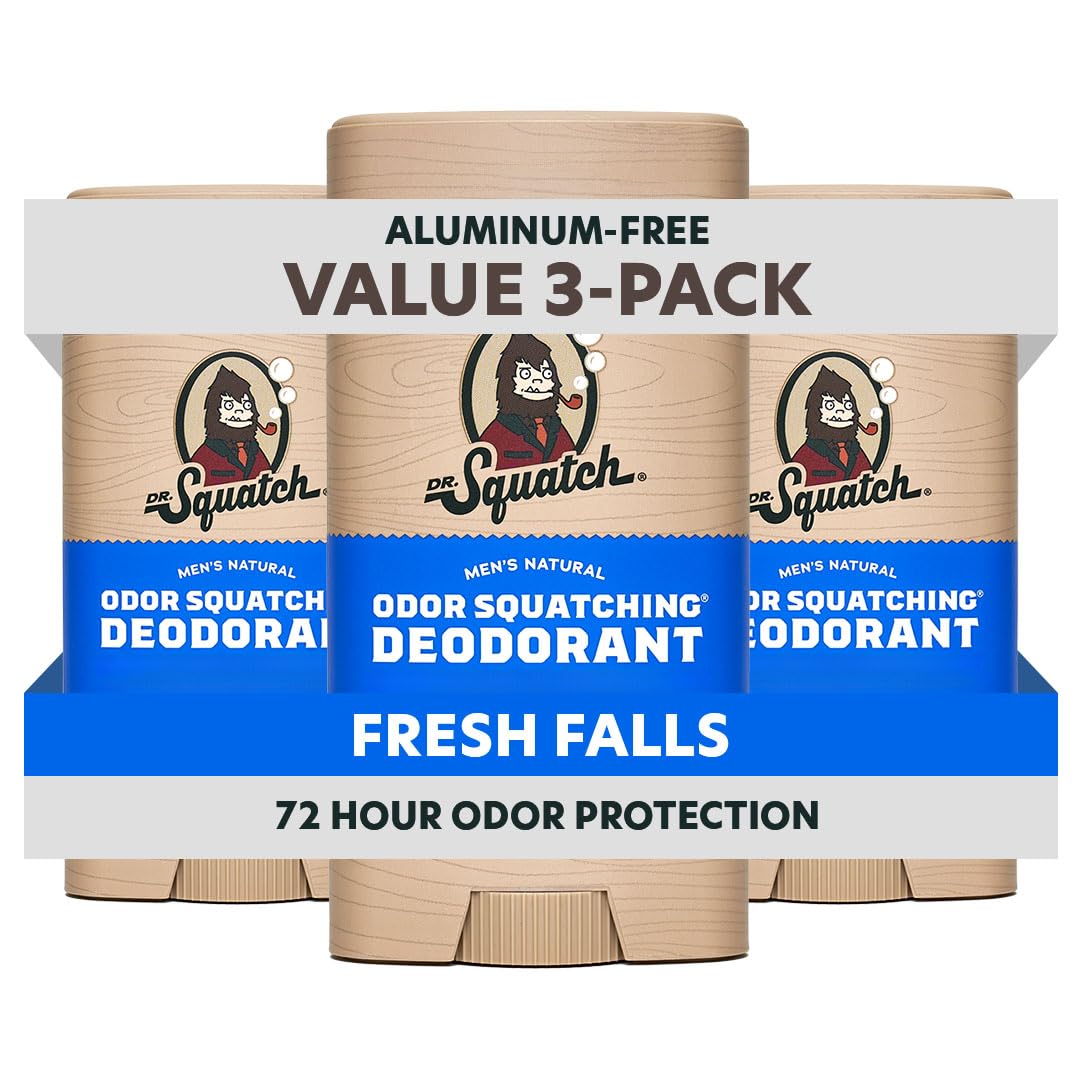 Dr. Squatch Fresh Falls front packaging showing natural scent benefits