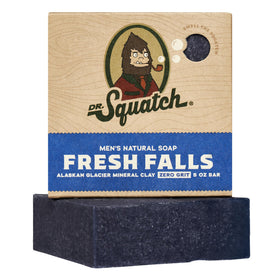 Dr. Squatch Fresh Falls front packaging showing scent and size benefits