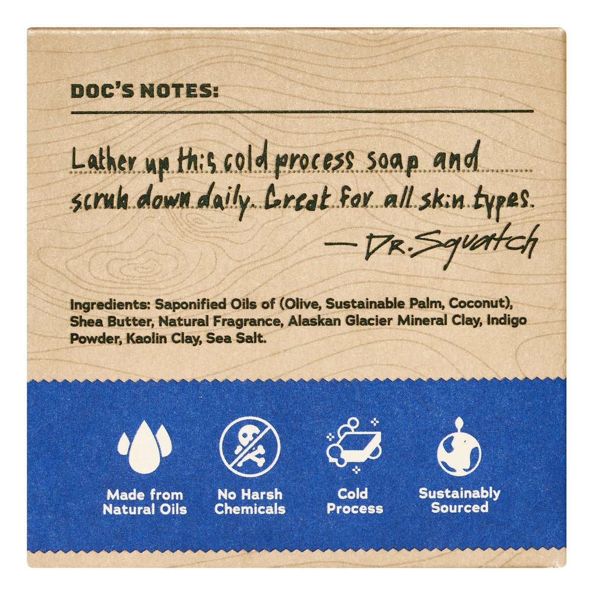Dr. Squatch Fresh Falls gift-wrapped bar in lifestyle scene ideal for gifting