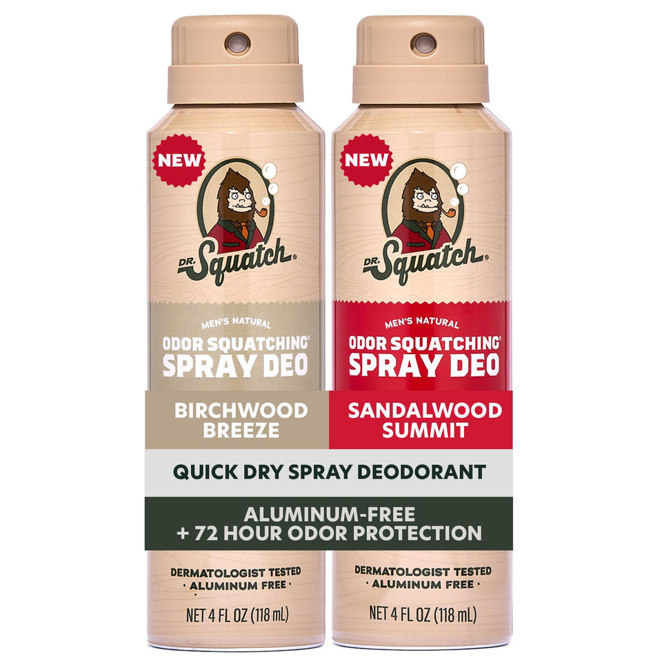 Dr. Squatch front packaging showing both Birchwood and Sandalwood scents for easy selection