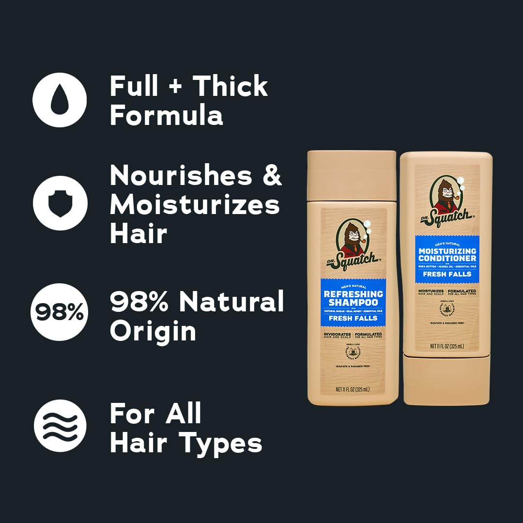 Dr. Squatch shampoo lather in hand demonstrating foaming and volumizing effect