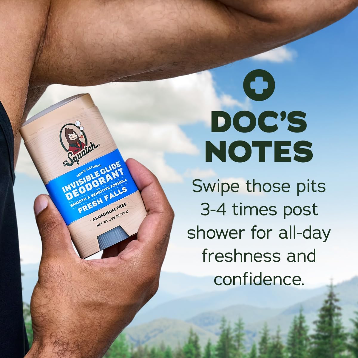 Dr. Squatch sticks inside gym bag lifestyle shot showing convenient portability