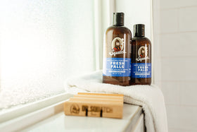 Dr. Squatch in-shower application showing easy rinse and refreshing feel