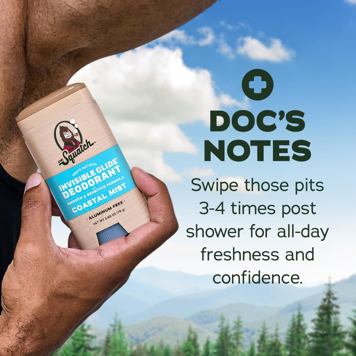 Dr. Squatch ingredients list image emphasizing natural-origin formula benefit