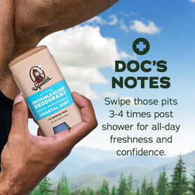 Dr. Squatch ingredients list image emphasizing natural-origin formula benefit