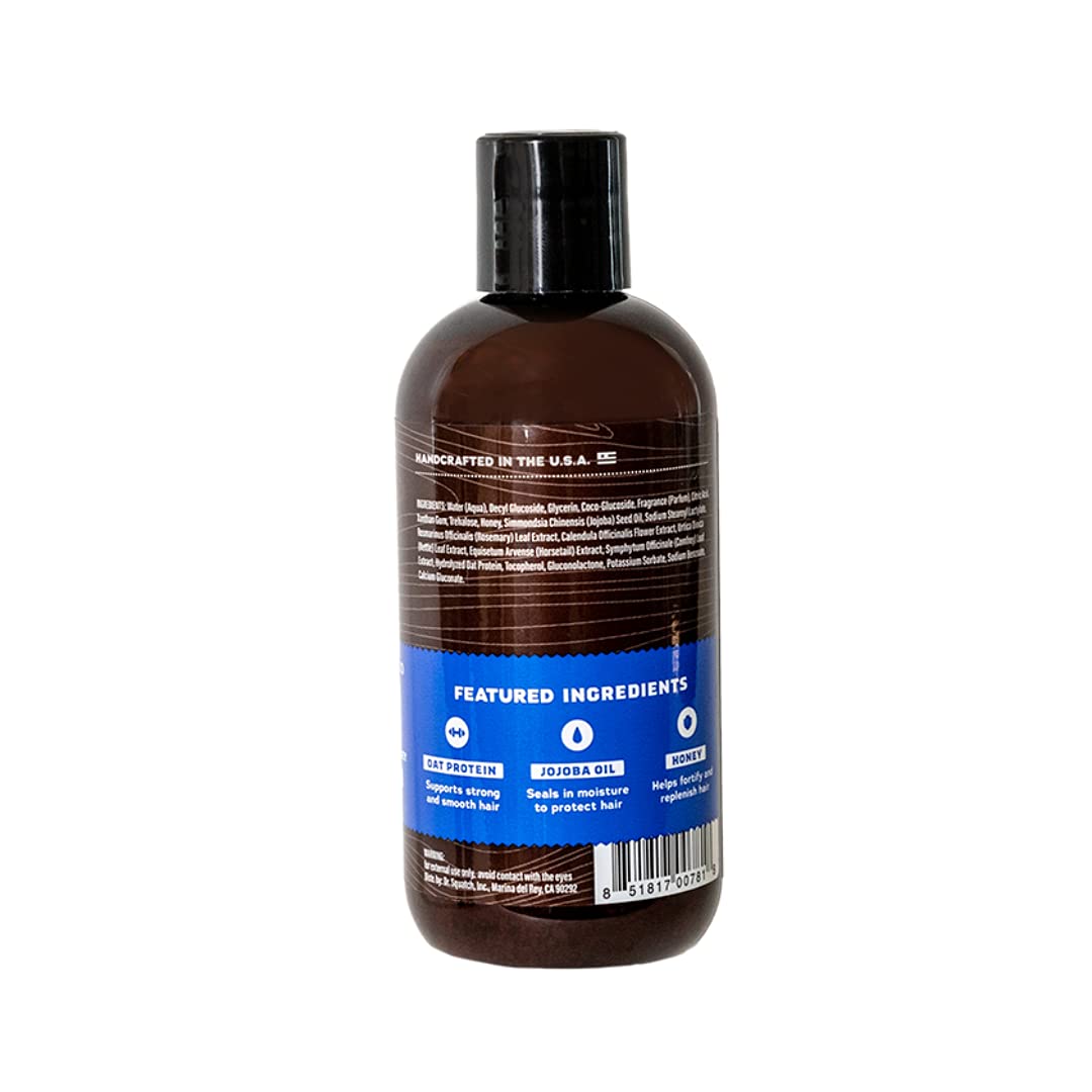 Dr. Squatch ingredients shot with jojoba and oats highlighting natural nourishment