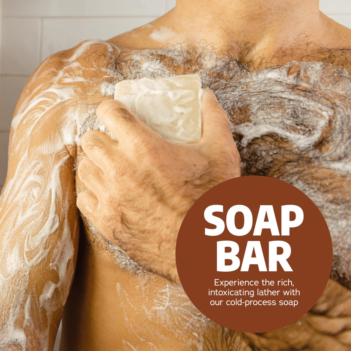 Dr. Squatch label closeup showing ingredients and natural formulation benefits