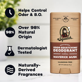 Man applying Dr. Squatch after shower for long-lasting confidence