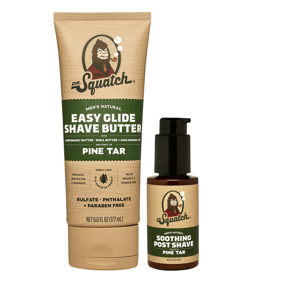 Dr. Squatch Pine Tar bundle front packaging showing both products and scent