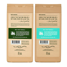 Dr. Squatch bottle in hand to show 14 oz scale and travel-ready benefit