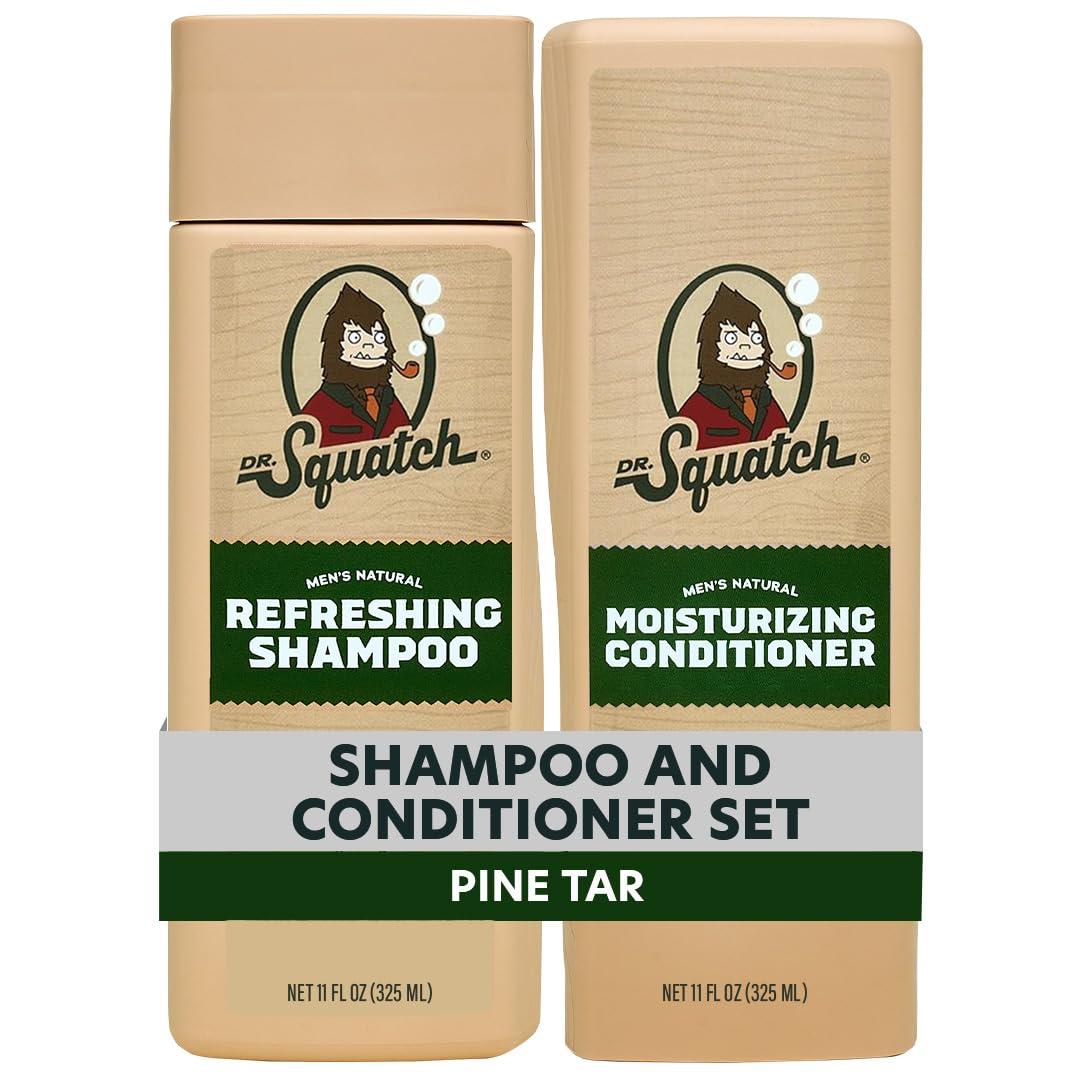 Dr. Squatch front packaging showing two bottles and benefit of natural cleansing