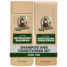 Dr. Squatch front packaging showing two bottles and benefit of natural cleansing