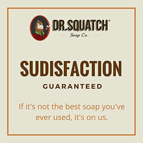 Dr. Squatch close-up of sandy exfoliant texture offering rough-skin smoothing