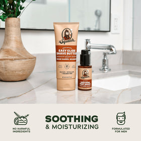 Dr. Squatch post-shave moisturizer open jar showing hydrating formula benefit