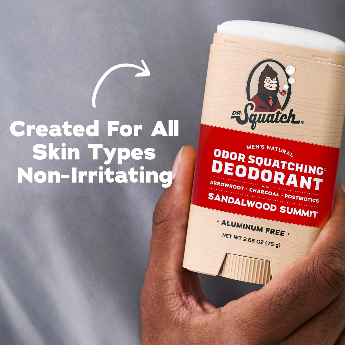 Dr. Squatch postbiotics ingredient visual promoting skin-friendly balance