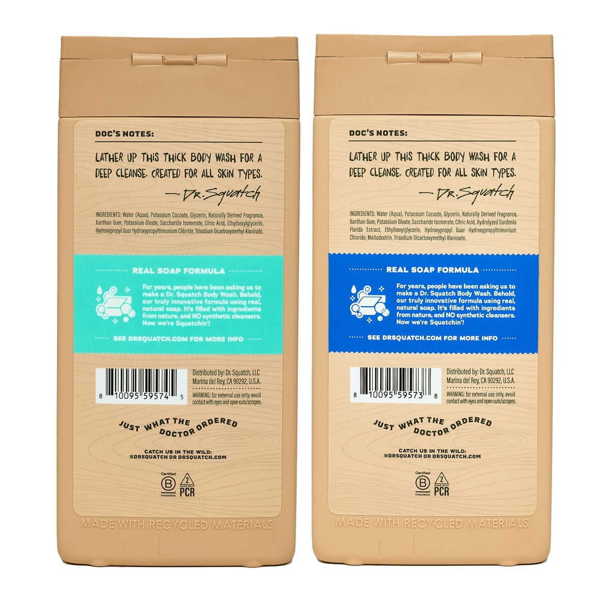 Dr. Squatch pump closeup highlighting easy-dispense bottle and convenience