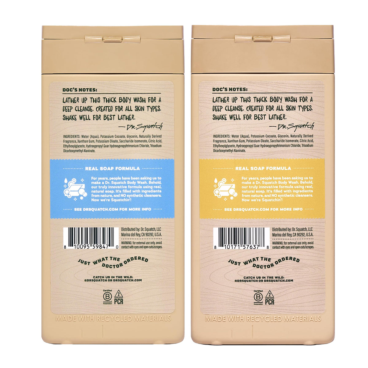 Dr. Squatch scent illustration for Coastal Mist and Summer Citrus variety