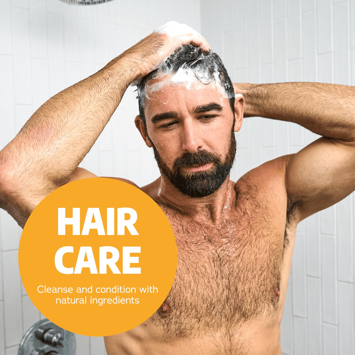 Dr. Squatch shampoo lather on hands demonstrating gentle cleansing