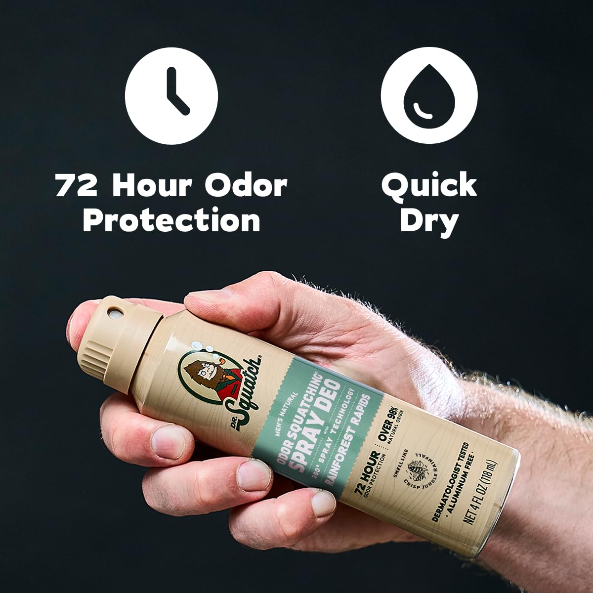 Dr. Squatch twin cans with Fresh Falls and Rainforest Rapids scent cues