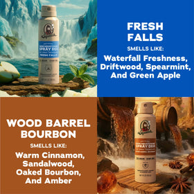 Dr. Squatch two-pack side by side highlighting scent pair and travel-ready size benefit