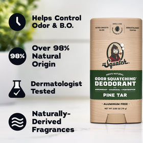 Dr. Squatch stick in hand for scale and portable benefit