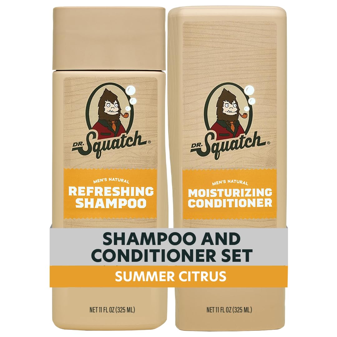 Dr. Squatch front packaging showing citrus bottles and natural appeal