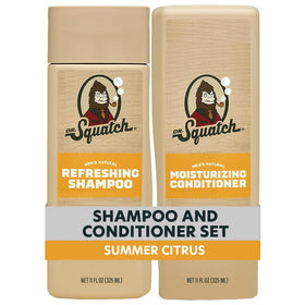 Dr. Squatch front packaging showing citrus bottles and natural appeal
