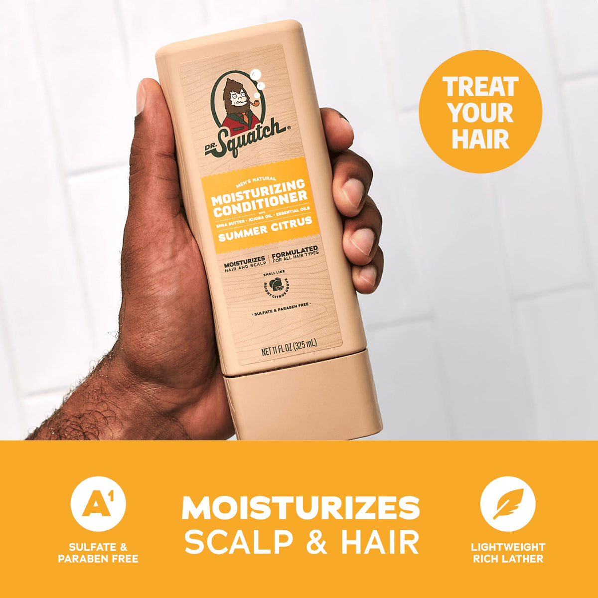 Dr. Squatch open pump shampoo dispensing clean lather for easy use