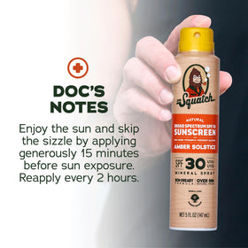 Dr. Squatch bottle with amber solstice scent notes highlighting warm fragrance benefit