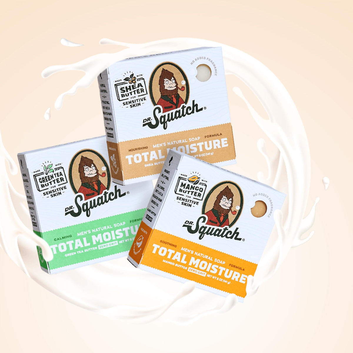 Dr. Squatch ingredient label close-up showing plant-based ingredients