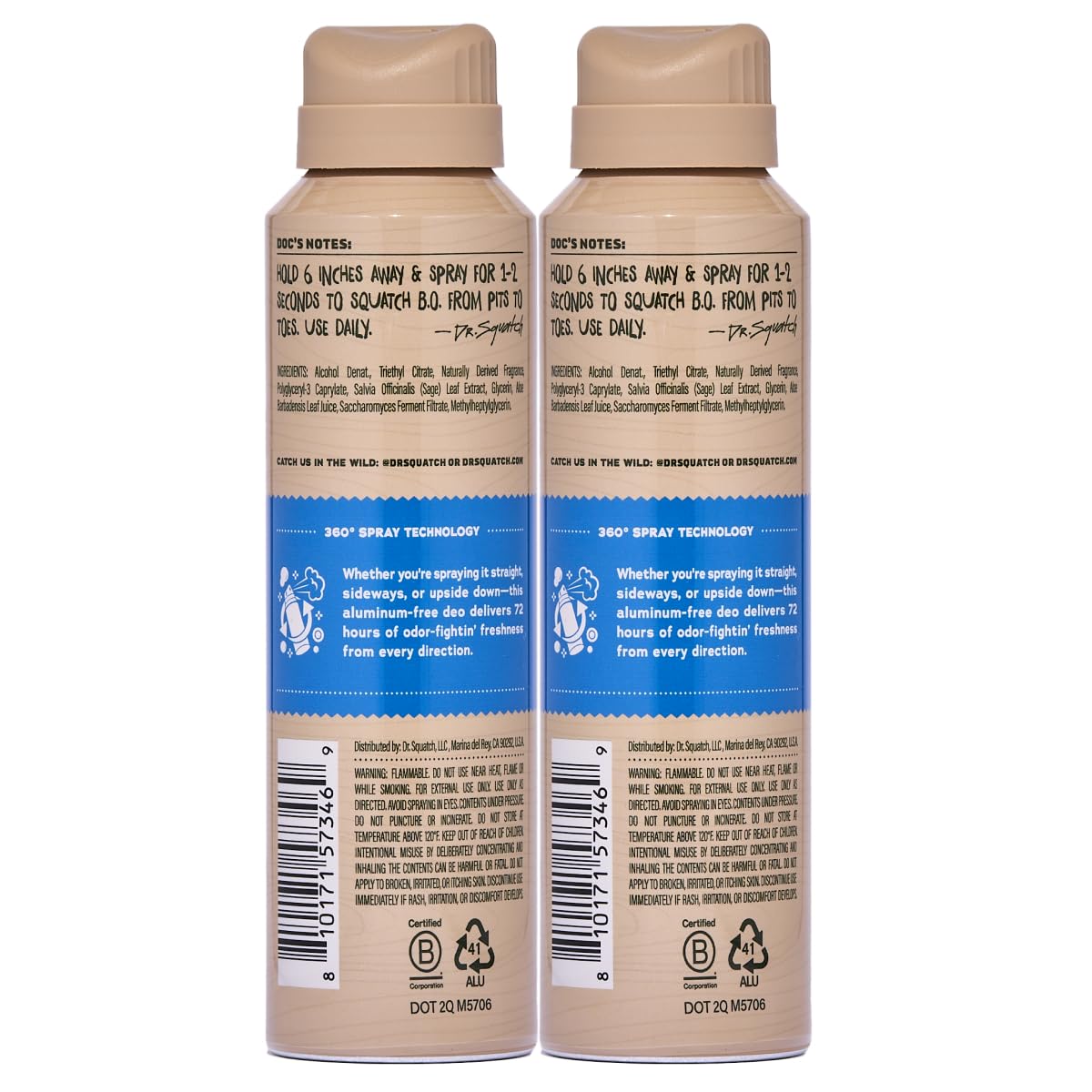 Dr. Squatch deodorant inside travel pouch ready for carry-on use