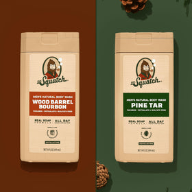 Dr. Squatch two-pack next to ruler showing 14 oz size for scale and value