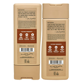 Dr. Squatch label close-up highlighting Wood Barrel Bourbon scent and ingredient transparency benefits