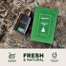 Dr. Squatch ingredient close-up with cedarwood showing natural-sourcing benefit