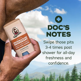 Dr. Squatch lifestyle image on a hike showing outdoor freshness and confidence