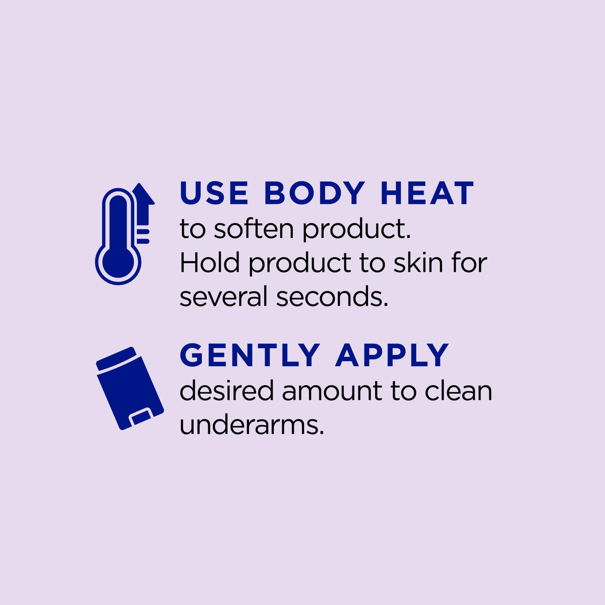 Dr Teal's deodorant being held and applied demonstrating easy comfortable application