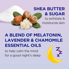 Dr Teal's applying lotion to arm demonstrating fast-absorbing nighttime hydration