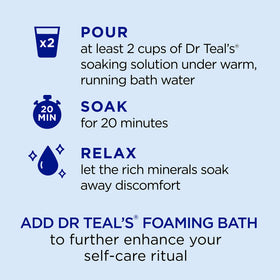 Dr. Teal's resealable zip pouch detail for easy storage and freshness