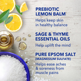 Dr Teal's bath basin with dissolved salts for calming soak