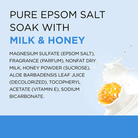 Dr. Teal's bath water with bubbles illustrating a moisturizing milk bath